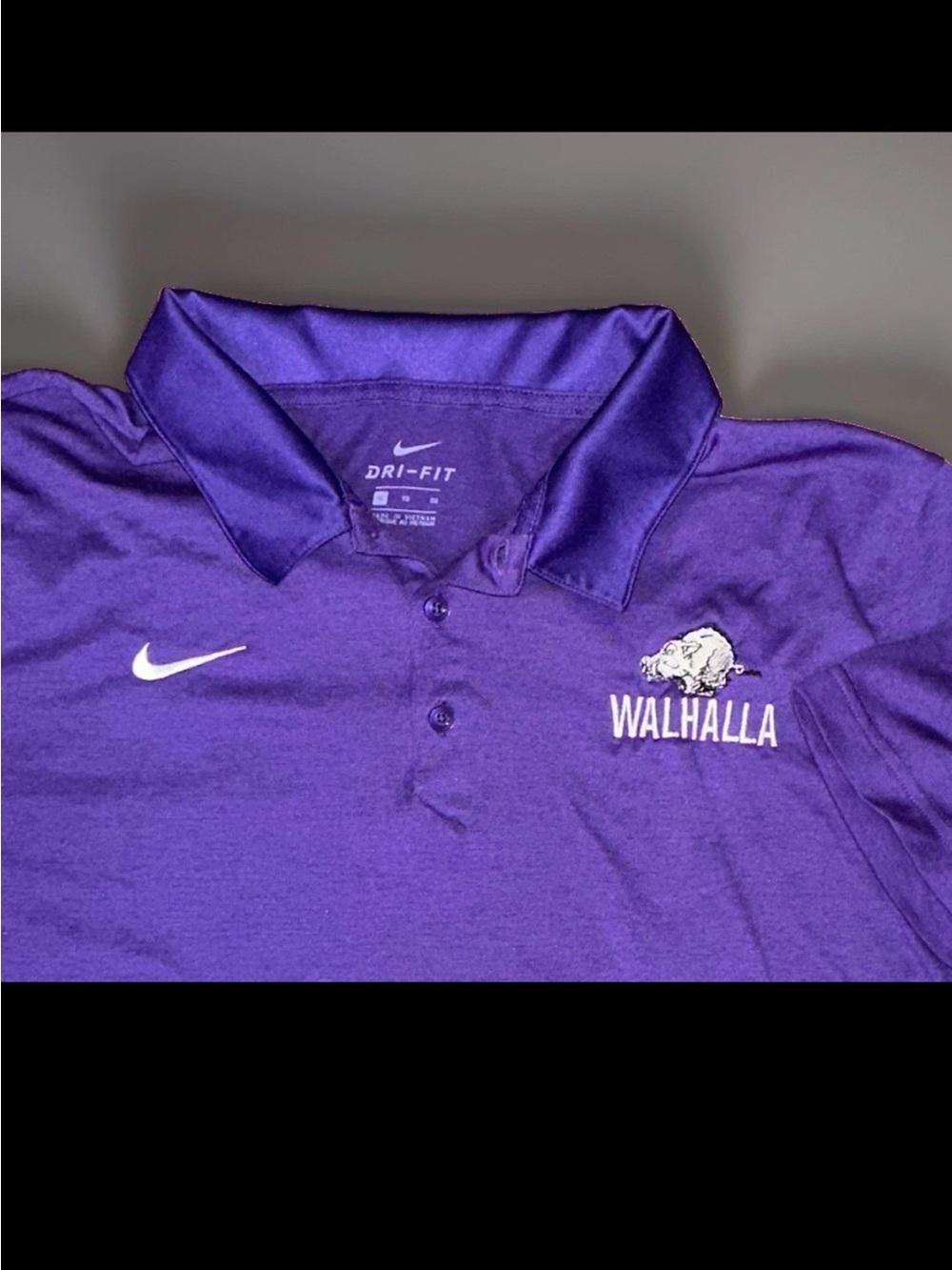 Nike Purple Walhalla Razorbacks Dri-FIT Polo